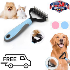 Pet Hair Removal Comb for Dogs Cat Double-sided Detangler Dematting Pet Brush