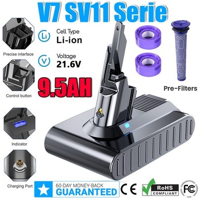 21.6V 9500mAh Akku für Dyson V7 SV11 Motorhead Animal Auto + Boot Trigger Akku
