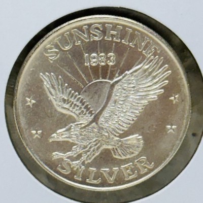 VTG‼ 1983 Sunshine Mining 1 Fine Troy Ounce Silver Stunning Silver