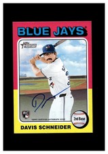 2024 Topps Heritage Real One Autographs #ROA-DS Davis Schneider RC Blue Jays