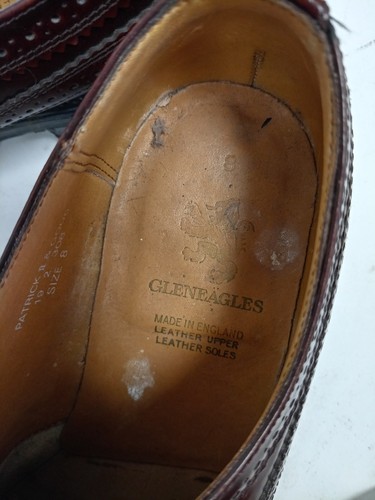 GLEN EAGLES RICHLEIGH 2 Pairs Mens Work Shoes Leather Brown UK Size 8 Preowned - Picture 8 of 8
