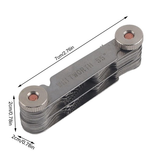 CYTGOUPER Stainless Steel Thread Pitch Gauge, 52PCS Metric + Imperial (52pc) - Picture 2 of 9