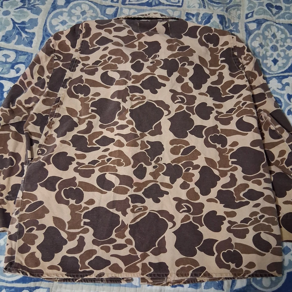 Chaqueta Ligera De Colección Talla M Duck Bay Pato Camuflada Lona Campo Caza Granero Foto 2 de 4