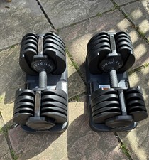 BRAINGAIN 15-in-1 Adjustable Dumbbells 24kg each, Pair 48kg Plus Storage Dock