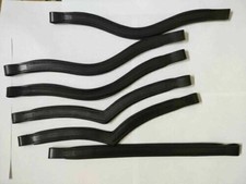 Leather Brow Band Empty Channel Horse Soft Padded 12 MM For Bridle.