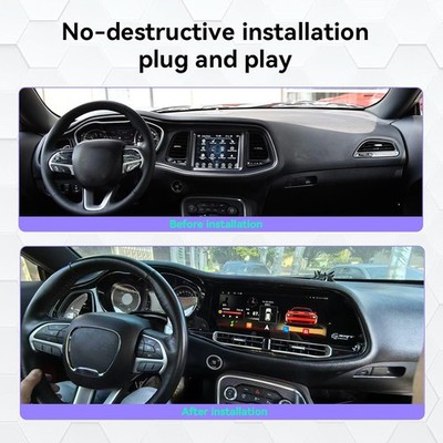 12.3'' Android 13 Car Radio Upgrade CarPlay Stereo For Dodge Challenger 2010-2024
