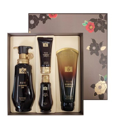 RYO Beautiful Aging Shampoo & Hair Pack 2pcs Set Hair Loss Care 화윤생 동백 2종 KOREA