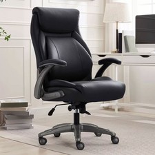 La-Z-Boy Air Lumbar Manager Office Chair Black Ergonomic Flip Arms