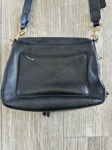 Marc Jacobs Nomad Recruit Saddlebag Crossbody Bag Pebbled Leather Black - Picture 15 of 16