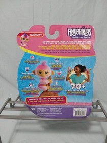 Fingerlings Interactive Baby Monkey Harmony 70+ Sounds And Reactions Pink New 