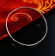 Vintage 835er Silber Armband Armreif -Florales Design Antiker Stil 21,5cm Ø6,8cm
