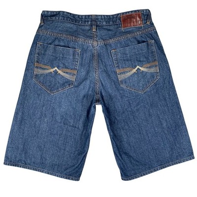 Vintage Y2K Ecko Unltd Baggy Jean Shorts Size 38 Embroidered Skate Grunge