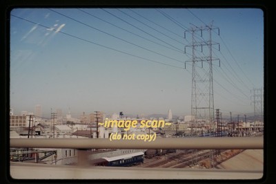 Original Dia Ansicht über Eisenbahn Triebwagen in Los Angeles 1969