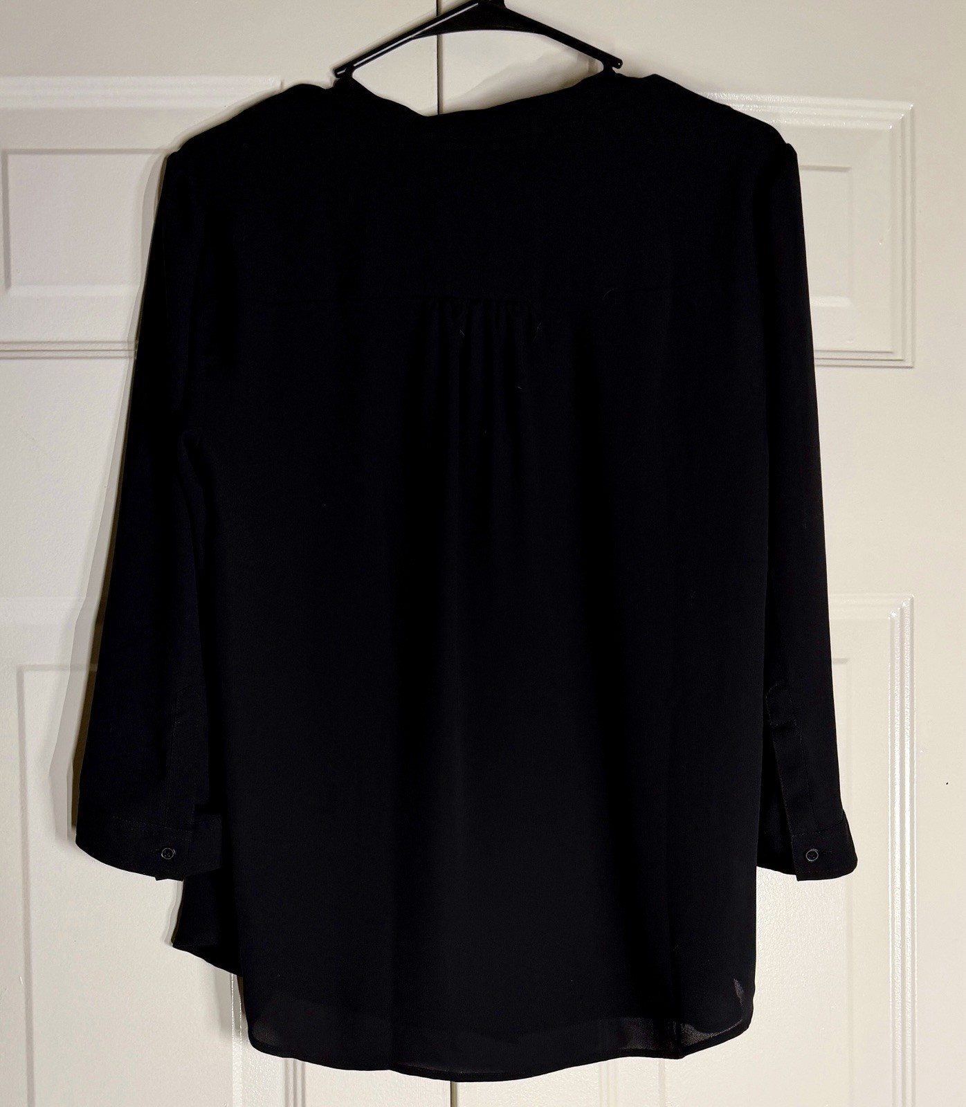 LOFT Sheer Polyester Button Down Blouse With Alte… - image 7