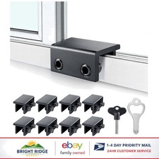 Vertical and Horizontal Sliding Window Locks, 8 Pack with Anti-Corrosion Design