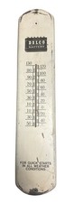 Vtg Advertising Delco Battery Wall Thermometer Keeps Temp Gas Oil Advertisement