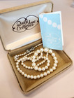 ​Vintage Queen Anne Collection Graduated Simulated Pearl Necklace 22" Tags & Box — photo 1