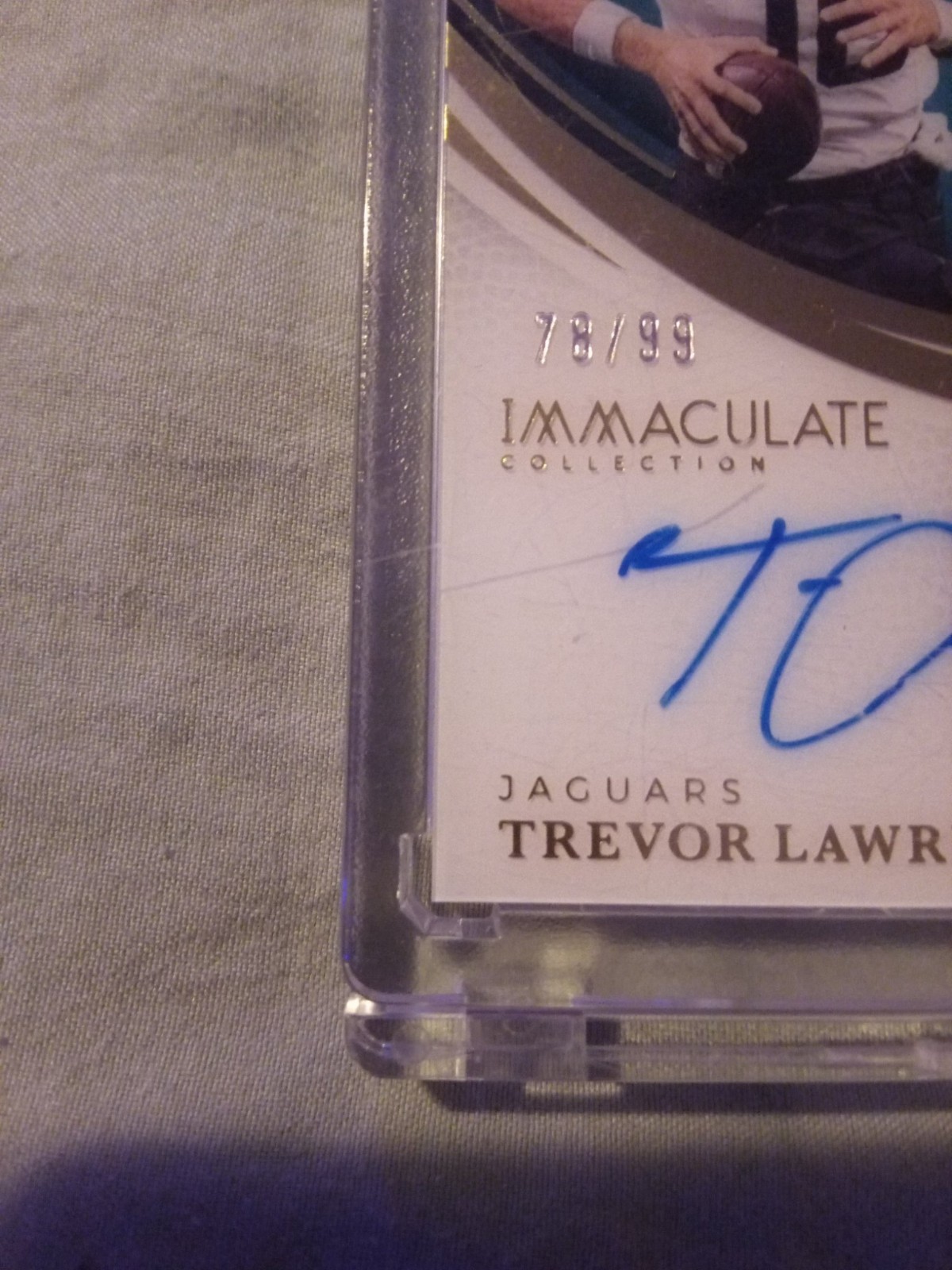 Trevor Lawrence 2025 Immaculate Triple Patch Auto 78/99 IPCA-TLE Jaguars QB view 5