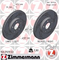 2X Bremsscheibe Black Z Zimmermann 150.2929.53 FüR Bmw 2Er Active Tourer F45 X1