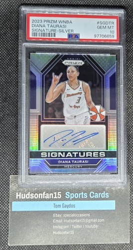 Diana Taurasi 2023 Panini Prizm WNBA Signatures #SG-DTR Auto Silver PSA 10