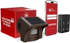 eMACROS Pro 4 Solar Driveway Alarm with 1Rechargeable Base+1Solar Sensor 