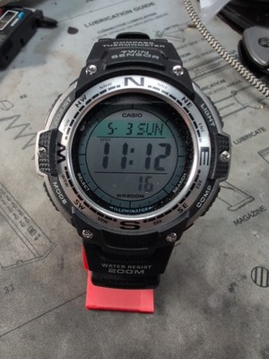 Casio SGW-100 Twin Sensor Men's Digital Watch 5 Alarms World Time New Battery