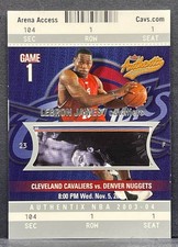 2003-04 Fleer Authentix  - LeBron James #104 - Rookie Card Cavaliers  - RC /1250. rookie card picture