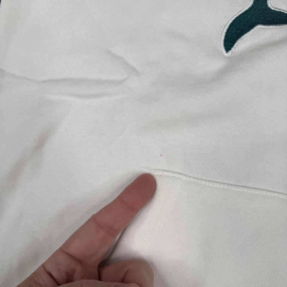 Miami Dolphins Hoodie Mens Large White Orange Historic NFL Football '47 Pullover - Image 3 of 4