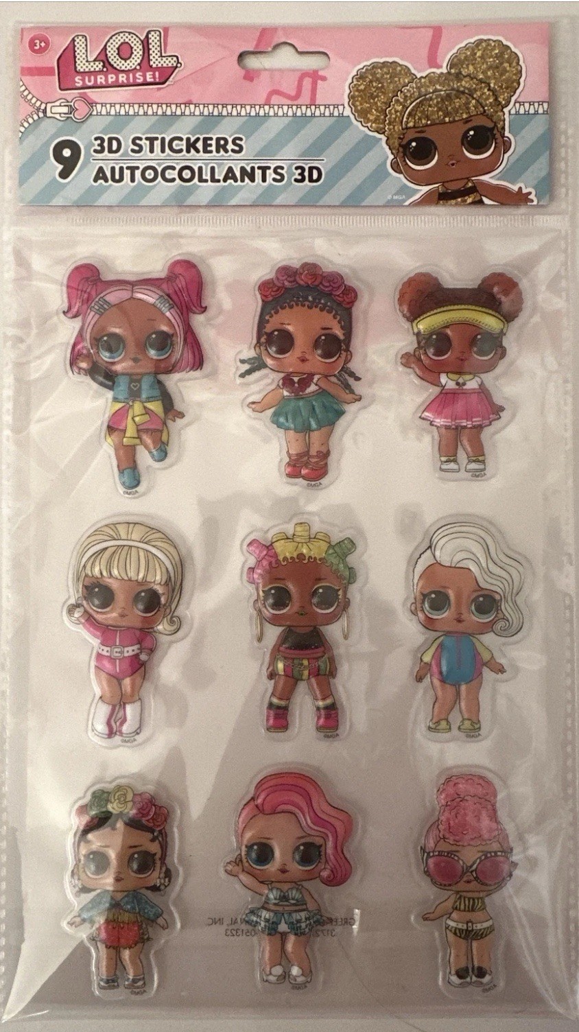LOL SURPRISE! 3D STICKERS (9 STICKERS) Brand New