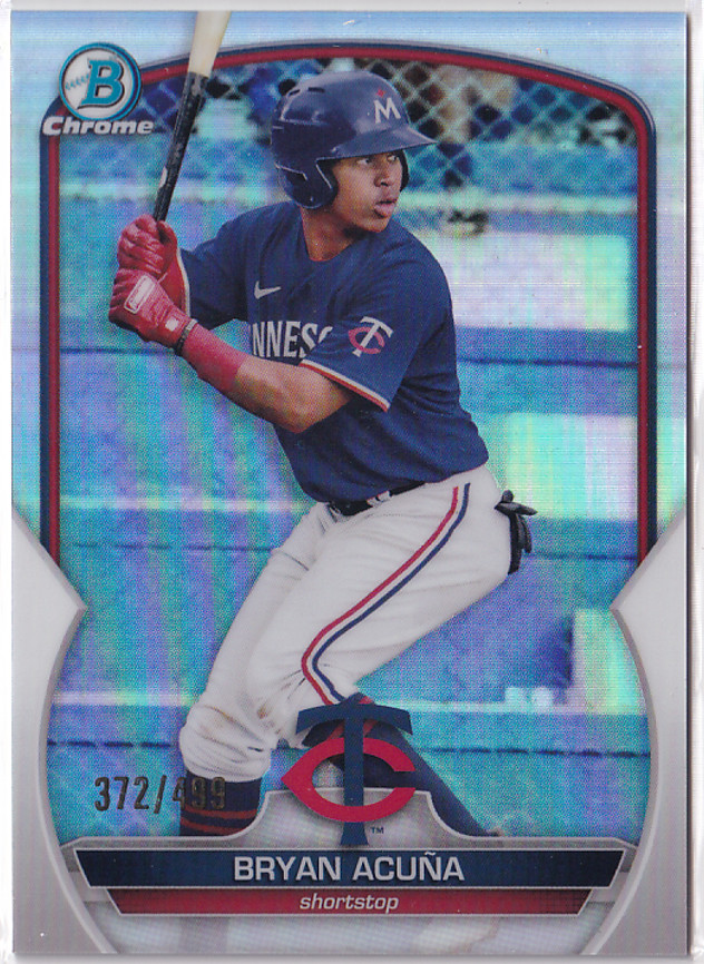 2023 Bowman Chrome Prospects Refractors #BCP37 Bryan Acuna