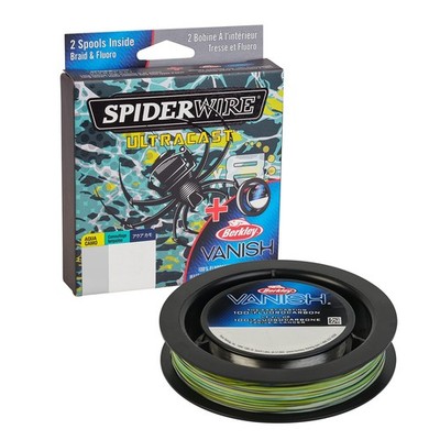 Ultracast 30lb Braid + Vanish 50lb Fluorocarbon Dual Spool