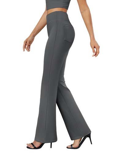 Womens Bootcut Dress Pants Business Casual Work Pants with Pockets High Waist...