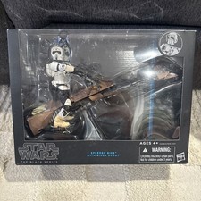 Hasbro Star Wars The Black Series Speeder Bike Vehicle With Biker Scout...