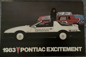 Pontiac Calendar - 1983 Dealer Recall Calendar - NASCAR -  Firebird Girl - Rare!