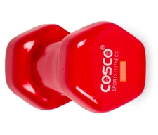 COSCO VINYL 3 KG DUMBBELL 1 PIECE ANTI MARK GOOD GRIP COMFORT DURABLE