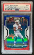 2020 Prizm Tua Tagovailoa RC Red White and Blue #339 Dolphins PSA 10