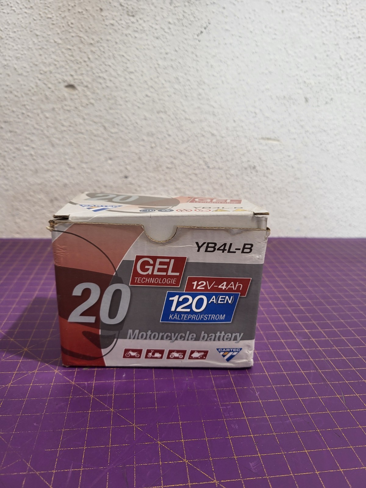 Cartec Gel Motorradbatterie Yb4l-B 4Ah 120A Gel-Batterie 4038373067814 - Image 2