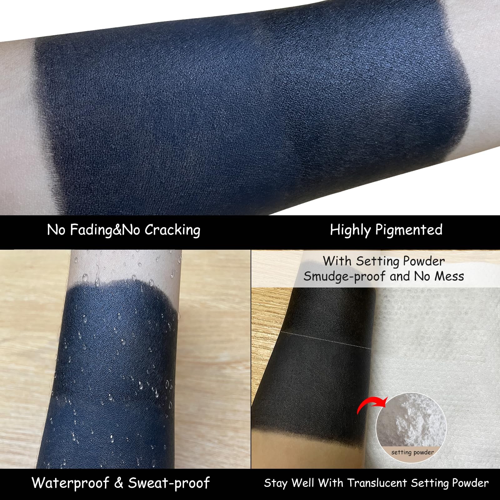 Clown Makeup Kit,White Black Red Face Body Paint for Halloween Devil Joker Zo...