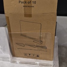 10-Pack Clear Acrylic Shelf Dividers Adjustab...