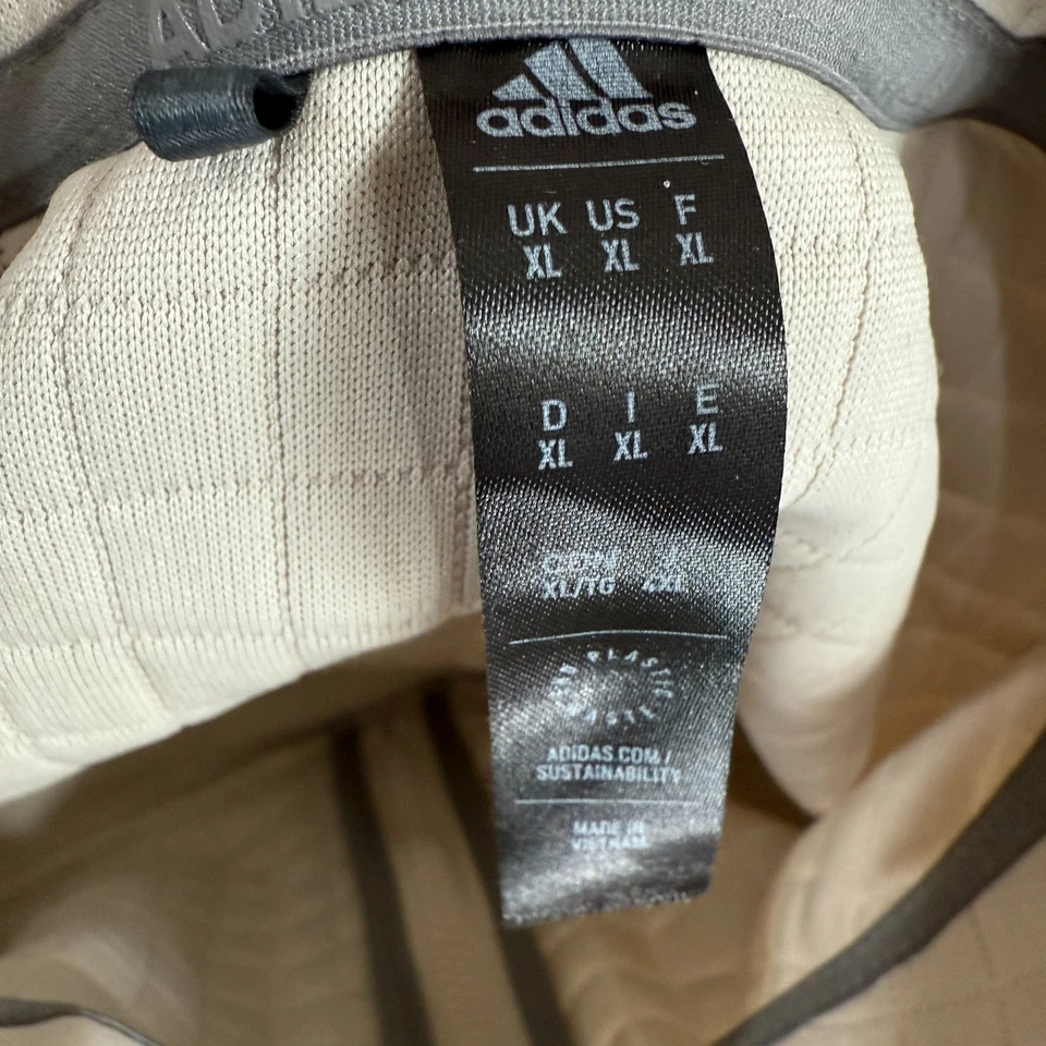 Толстовка мужская Adidas XL бежевая DWR 1/4 на молнии пуловер для гольфа с длинным рукавом для улицы - Изображение 2 из 4