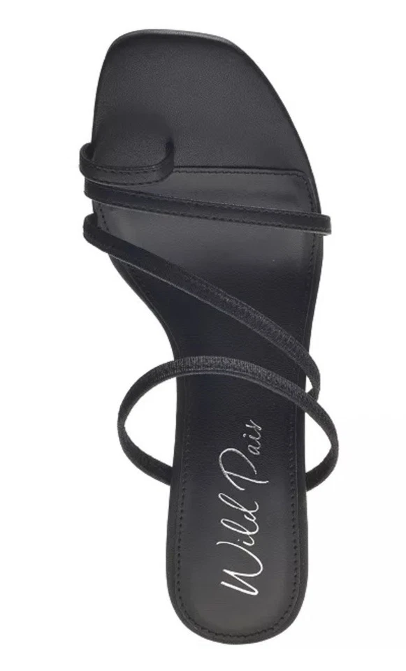 Sandalias de vestir Wild Pair Lenore para mujer con tiras color negro talla 5 M Foto 4 de 4