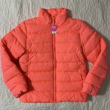 NWT The Children's Place Girl's Puffer Jacket, XXL 16 Coral