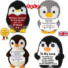 Handmade Crochet Penguin For Girlfriend Boyfriend Husband Valentine's Day Gifts