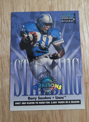 1998 Rookies & Stars BARRY SANDERS Standing Ovations /5000 #4 Detroit Lions Read