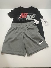 SIZE 4T NIKE AIR TODDLER KIDS T SHIRT AND SHORTS 2 PIECE SET 4T NWT