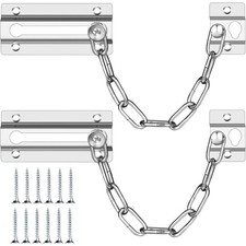 Stainless Steel Door Chain Lock 2 Pack Heavy Duty Security Door Guard for