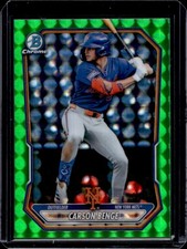 2026 Bowman Carson Benge Chrome Prospects Green Geometric Refractor #/99 Mets
