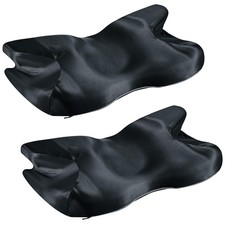 2 Pcs Satin Pillowcase for Cervical Pillow, Black Silky Cervical Pillow Case ...