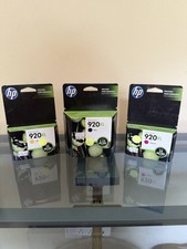 Lot Of 3 HP 920XL Ink Cartridge Genuine NEW Sealed Box EXPIRED