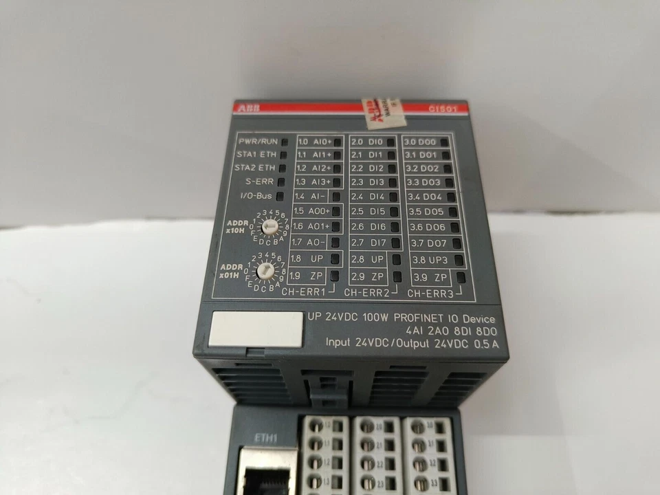 ABB CI501-PNIO C1 1SAP220600R0001 PROFINET Bus Module 8DI/8DO/4AI/2AO, Input 24V - Image 3 of 4